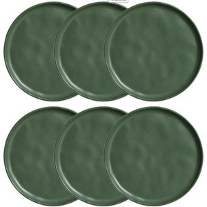 Conjunto Pratos De Sobremesa Porto Brasil Bio Leaf 6 Peças Verde