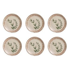 Conjunto De Pratos De Sobremesa Porto Brasil Coup Stone Estampado