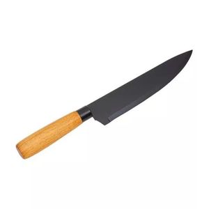 Faca Para Legumes Inox Cor Grafite Cabo Acácia 23,5cm