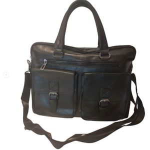 Bolsa Masculina Para Laptop Pasta Bolsa De Negócios Notebook Com Alça preto