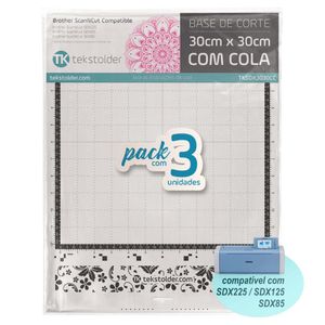 Kit Com 3 Bases De Corte 30x30 Brother Scanncut Sdx (com Cola)