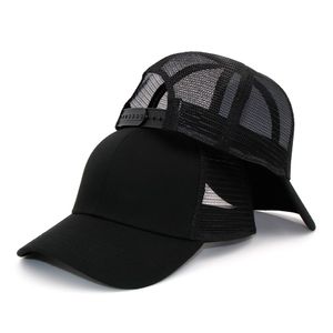 Boné Aba Curva Trucker Telinha Telado Snapback preto