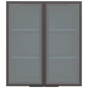 Armário Aéreo Bartira Cristal Mdp 15mm Com 2 Portas Vidro Freixo