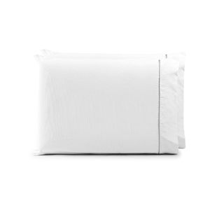 Par De Fronhas 70cm X 50cm 2 Peças Paris 100% Algodão Percal 150 Fios Cor:branco