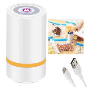 Mini Seladora A Vacuo Portatil Touch Embala Conserva Alimentos Comida Frutas Verduras Carnes Legumes Resistente Cozinha