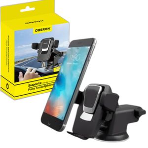 Suporte Celular Carro Veicular Trava Anti Queda Com Fixação Por Ventosa