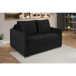 Sofá Cama Hope D33 Suede Casal Império Preto 381