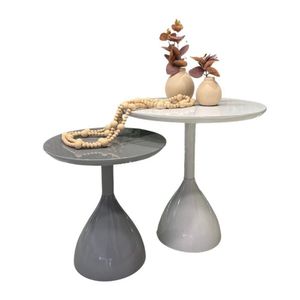 Conjunto Mesa Lateral Flare Em Laca Cor Azul Céu