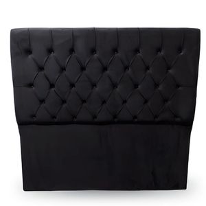 Cabeceira Viena Estofada Cama Box Queen 1,60m Império Preto