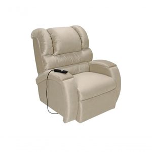 Cadeira Poltrona Reclinável Imperial Motorizada Para Amamentação Suede Com Lift E Massageador Areia