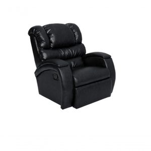 Cadeira Poltrona Reclinável Imperial Zero Wall Couríssimo Balanço E Giro Com Massageador Preto