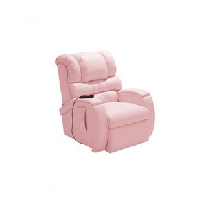 Poltrona Cadeira Imperial Reclinável Motorizada Corano Com Massageador E Lift Império Rosa