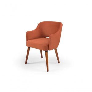 Poltrona Cadeira Malbec Boucle Decorativa Sala De Estar Império Terracota