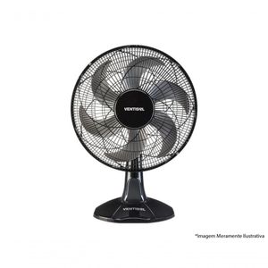 Ventilador Mesa Turbo Preto 6 Pas 40Cm 80W 220V
