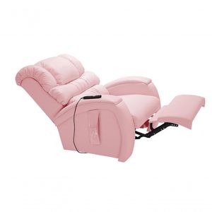 Poltrona Reclinável Cadeira Imperial Para Idoso Motorizada Corano Gravidade Zero Massageadora Império Rosa