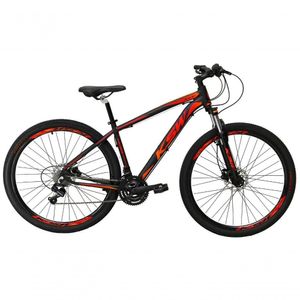 Bicicleta Aro 29 Ksw Xlt 24v Shimano Tx800 E Freios A Disco Laranja E Vermelho
