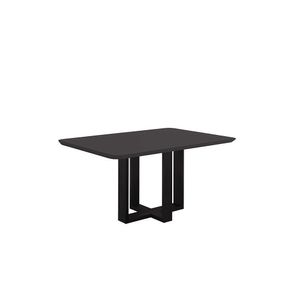 Mesa De Jantar Lisy Com Tampo De Vidro Móveis Mix Preto Stellar