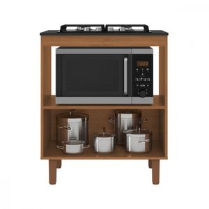 Balcão Master Para Cooktop 4 Bocas E Forno Cinamomo Preto Cinamomo Com Preto