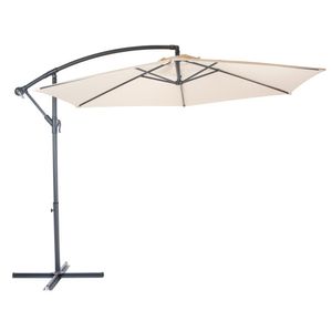 Ombrelone Guarda-sol Suspenso Com Base 3m Bora Bora Mor Bege