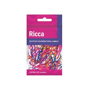 Kit 100 Elástico De Borracha Para Cabelo Colorido Ricca