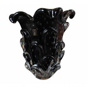 Vaso Decorativo Murano Preto São Marcos 25x25cm