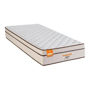 Colchão Solteirão Pequim 96x203cm Molas Ultralastic Softgel Inducol Cr445b Branco/bege Branco/bege