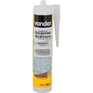 Borracha Silicone Transparente 256g Acético Vonder