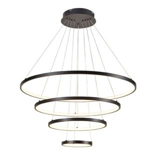 Dinamica Pendente Dcd03012 4 Aneis 125w 3000k Preto