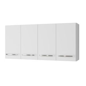 Armário Aéreo De Cozinha 1,20m Com 4 Portas Mara Branco - Moblis