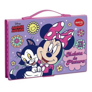 Estojo Maleta De Pintura Infantil Minnie 72 Peças Rosa Molin