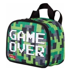 Lancheira Escolar Infantil Game Over Plus Verde Sestini