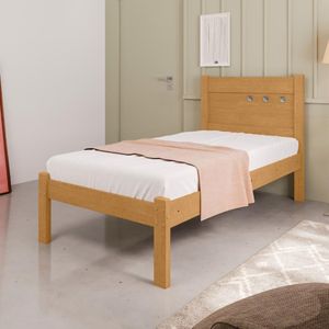 Cama De Solteiro Flex Guaraci Naturalle Off White