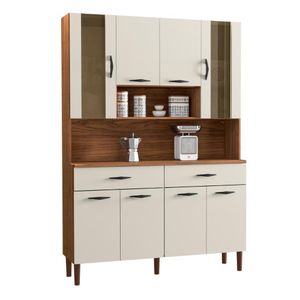 Kit Cozinha 8p Golden Nogueira Off White