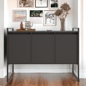 Buffet Aparador 3 Portas Sydney Preto Onix Preto Onix