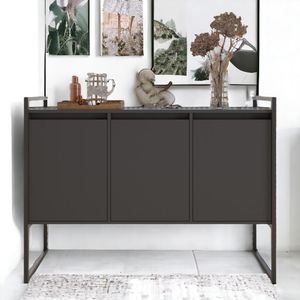 Buffet 3 Portas Sala De Estar Lisboa Preto Onix Preto Onix