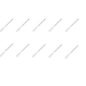 Kit 10 Espetos Lâmina Inox 430 Galeto Lobo Churrasqueiras Tamanho 40