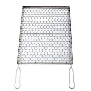 Grelha Tela Inox Cabo Em Alumínio Lobo Churrasqueiras Medida 60x50