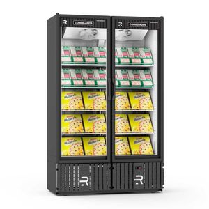 Visa Cooler Congelados 1300 Litros Porta De Vidro Preto-branco Vcco1300pv 220v - Refrimate