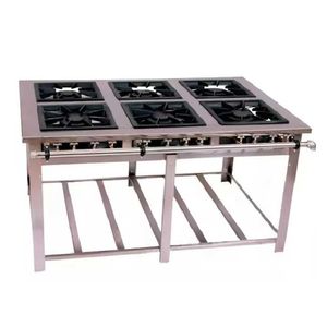 Fogão A Gás Industrial Maxi 6 Queimadores Duplos Inox Mi6 - Venâncio