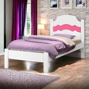 Cama íris Solteiro Branco Com Aplique Cambel