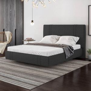 Cama Flutuante Star Queen Size Linho - Skybox Cor Preto