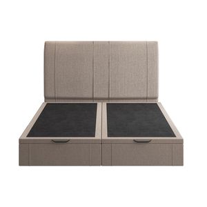 Cama Flutuante Baú Space Queen Linho - Skybox Cor Marrom
