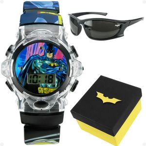 Relogio Digital Infantil Batman Preto + Caixa + Oculos Sol Amarelo Criança Esportivo Pink Original