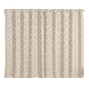 Cortina Jacquard 2,0 X 1,7m Sala Quarto Palha