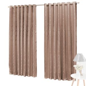 Cortina Jacquard 3,0 X 2,7m Sala Quarto Bege