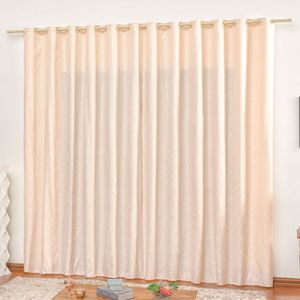 Cortina Em Jacquard Bahamas 2,00 X 1,70 Para Varão - Palha