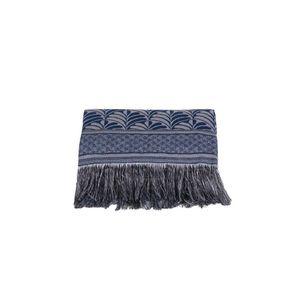 Manta Xale Rustic Jacquard 1 Pç Azul Pal