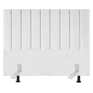 Cabeceira Cama Casal Queen Box 160 Cm Sara Suede E Frame Branco