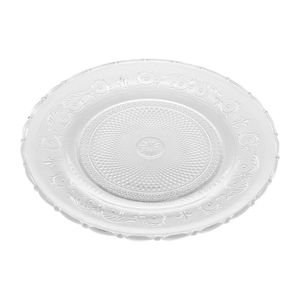 Jogo 10 Pratos Sobremesa 18cm Angel Vidro Transparente Lyor