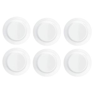 Pratos Rasos Duralex Opaline Menu 24cm 6 Unidades - Nadir 5743